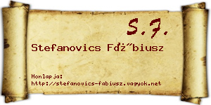 Stefanovics Fábiusz névjegykártya